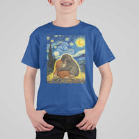 Punch Monkey Starry Night Viral Trend T Shirt For Kid