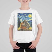 Punch Monkey Starry Night Viral Trend T Shirt For Kid