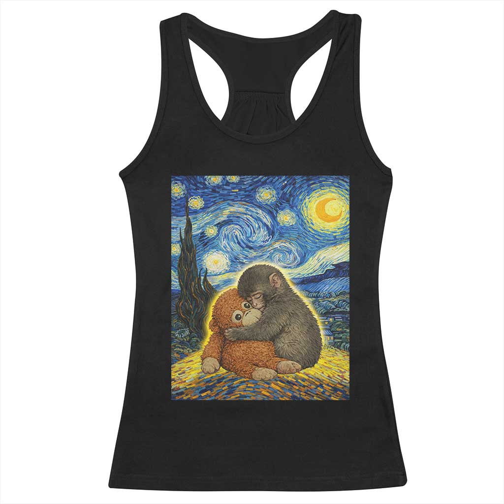 Punch Monkey Starry Night Viral Trend Racerback Tank Top