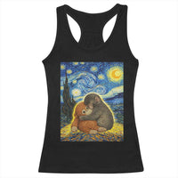 Punch Monkey Starry Night Viral Trend Racerback Tank Top