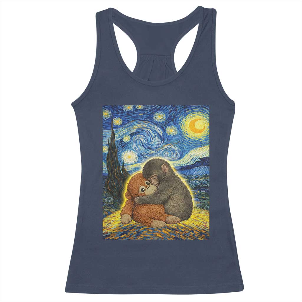 Punch Monkey Starry Night Viral Trend Racerback Tank Top
