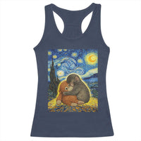 Punch Monkey Starry Night Viral Trend Racerback Tank Top