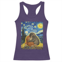 Punch Monkey Starry Night Viral Trend Racerback Tank Top