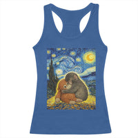 Punch Monkey Starry Night Viral Trend Racerback Tank Top