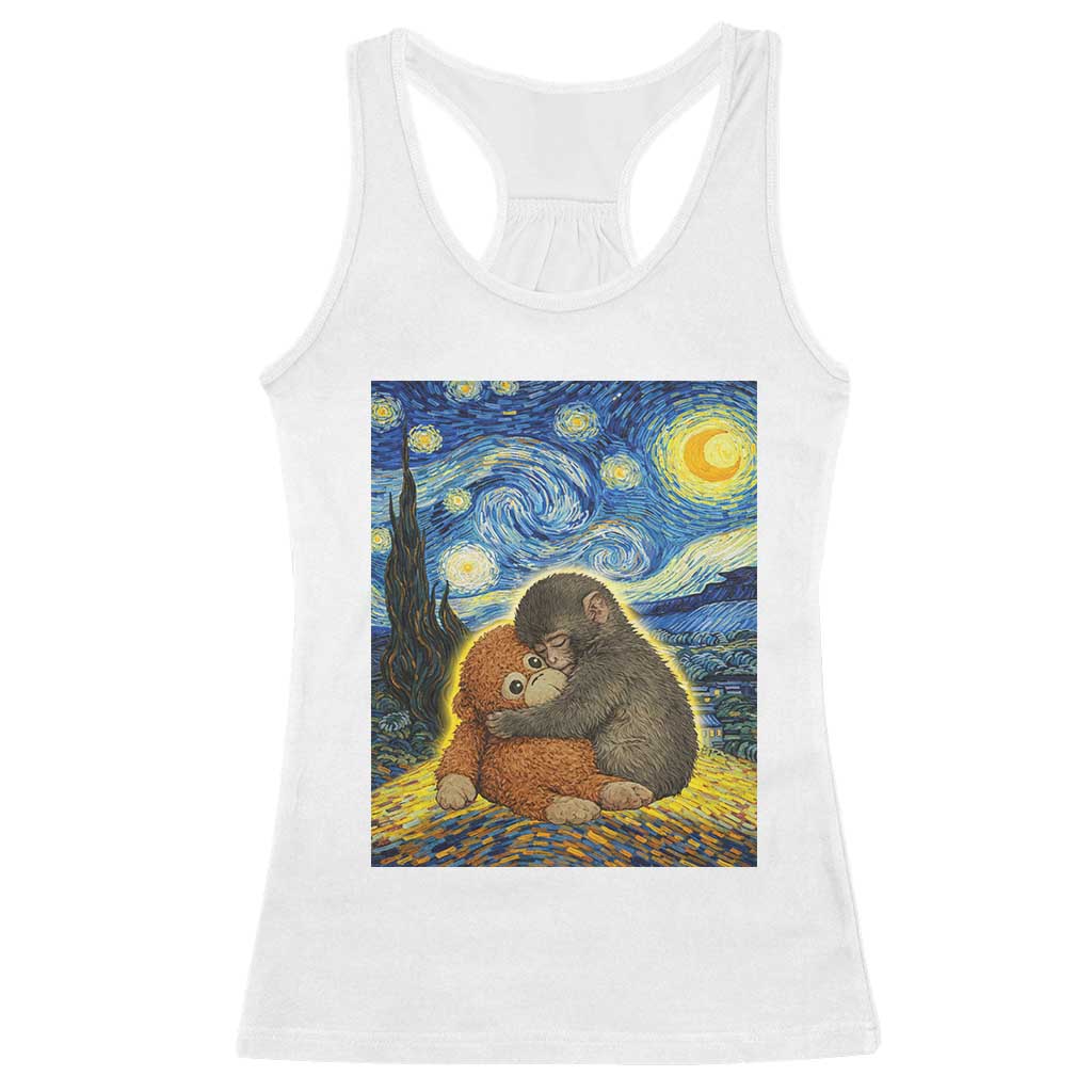 Punch Monkey Starry Night Viral Trend Racerback Tank Top