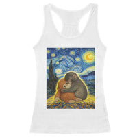 Punch Monkey Starry Night Viral Trend Racerback Tank Top