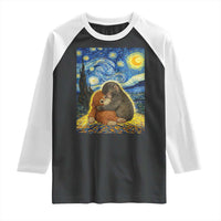 Punch Monkey Starry Night Viral Trend Raglan Shirt