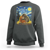 Punch Monkey Starry Night Viral Trend Sweatshirt
