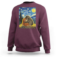 Punch Monkey Starry Night Viral Trend Sweatshirt