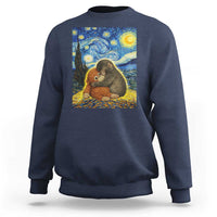 Punch Monkey Starry Night Viral Trend Sweatshirt