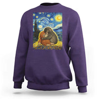 Punch Monkey Starry Night Viral Trend Sweatshirt