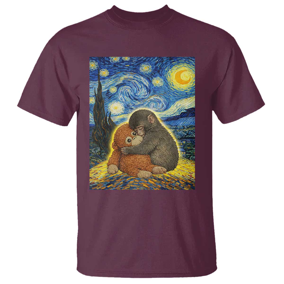 Punch Monkey Starry Night Viral Trend T Shirt