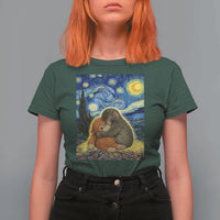 Punch Monkey Starry Night Viral Trend T Shirt For Women