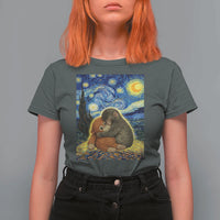 Punch Monkey Starry Night Viral Trend T Shirt For Women