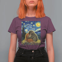 Punch Monkey Starry Night Viral Trend T Shirt For Women
