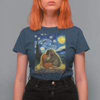 Punch Monkey Starry Night Viral Trend T Shirt For Women