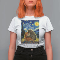 Punch Monkey Starry Night Viral Trend T Shirt For Women