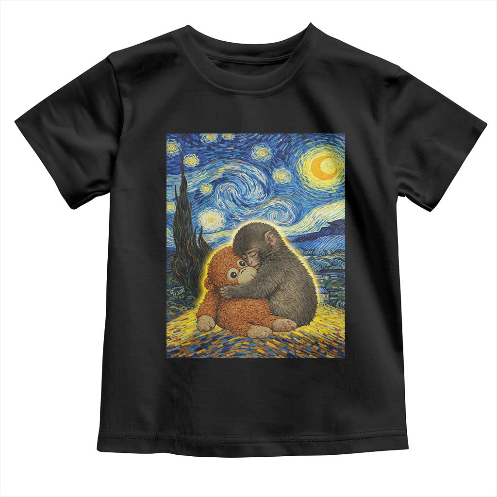Punch Monkey Starry Night Viral Trend Toddler T Shirt