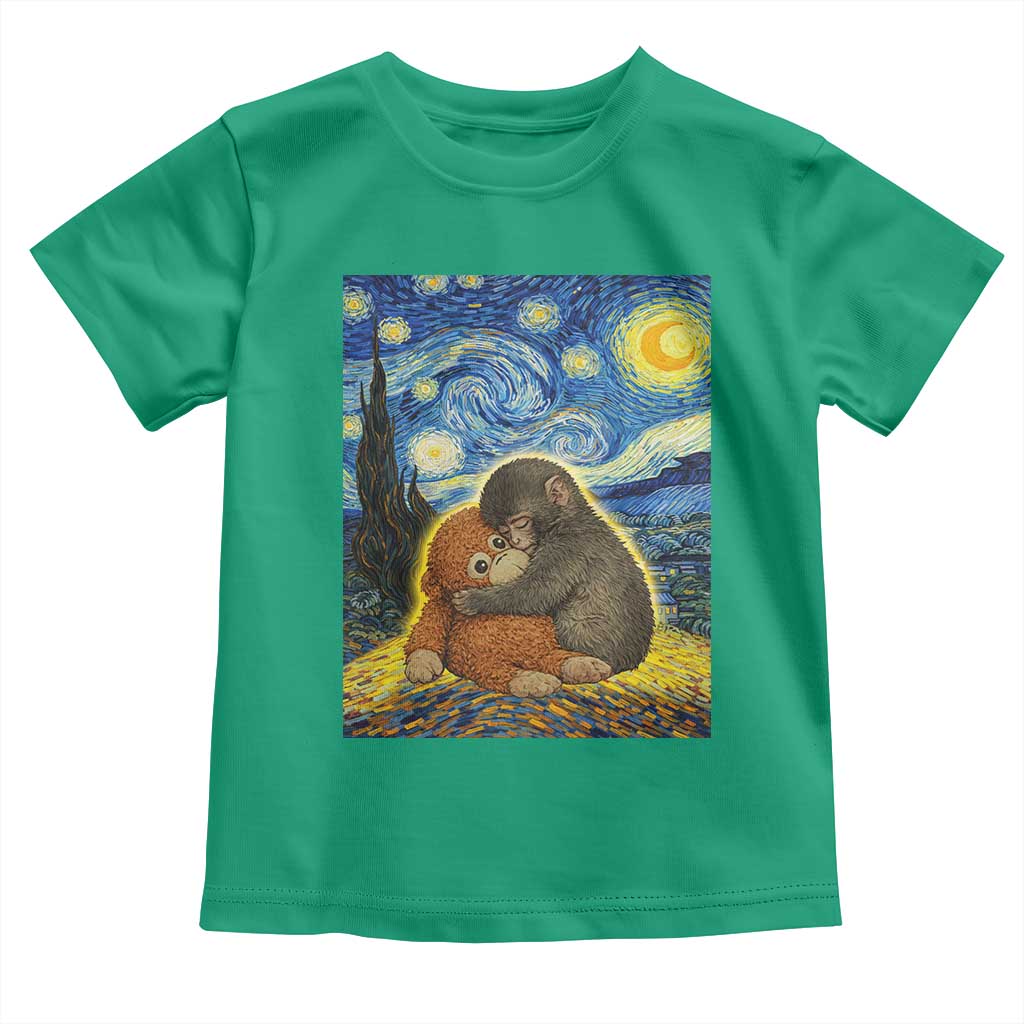 Punch Monkey Starry Night Viral Trend Toddler T Shirt