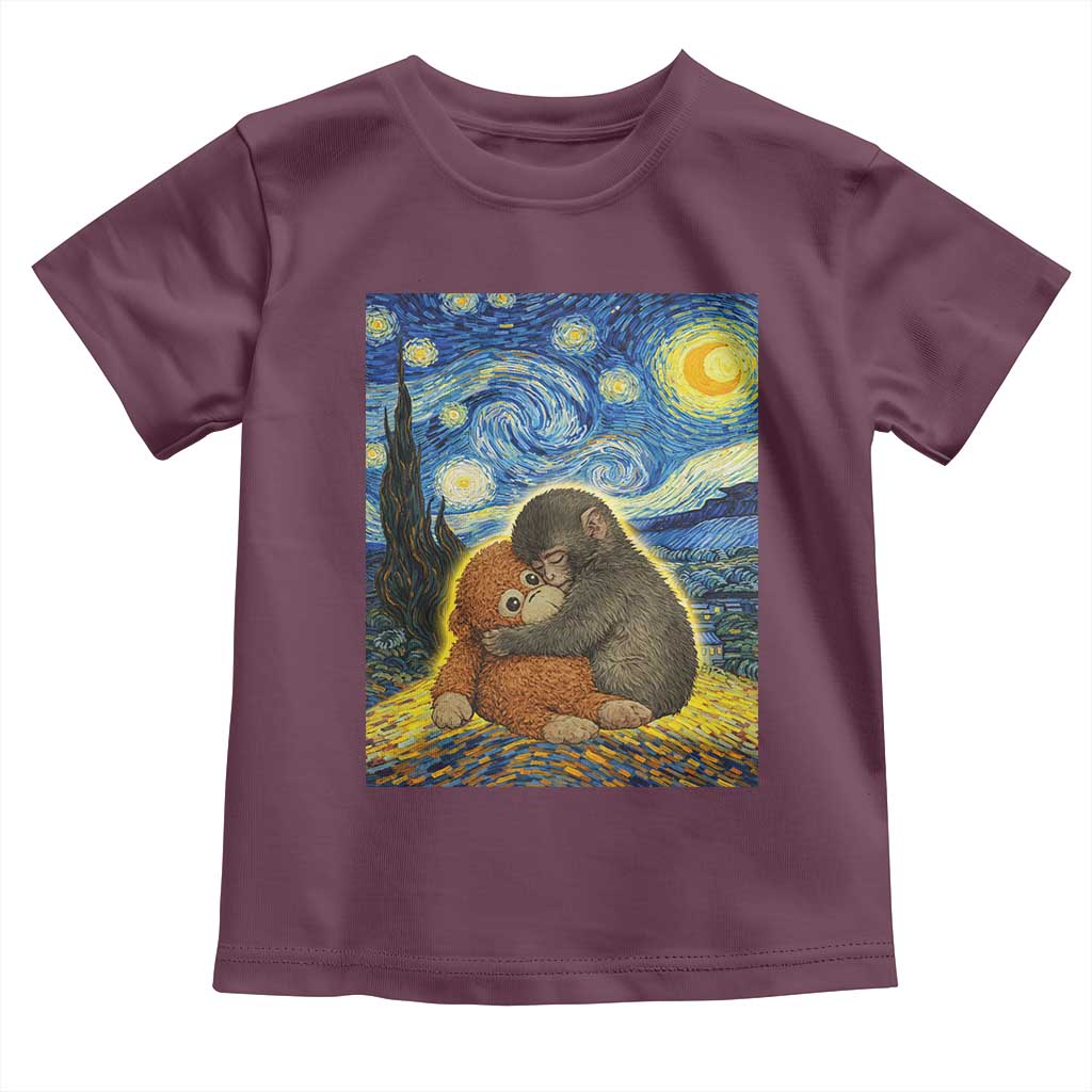 Punch Monkey Starry Night Viral Trend Toddler T Shirt