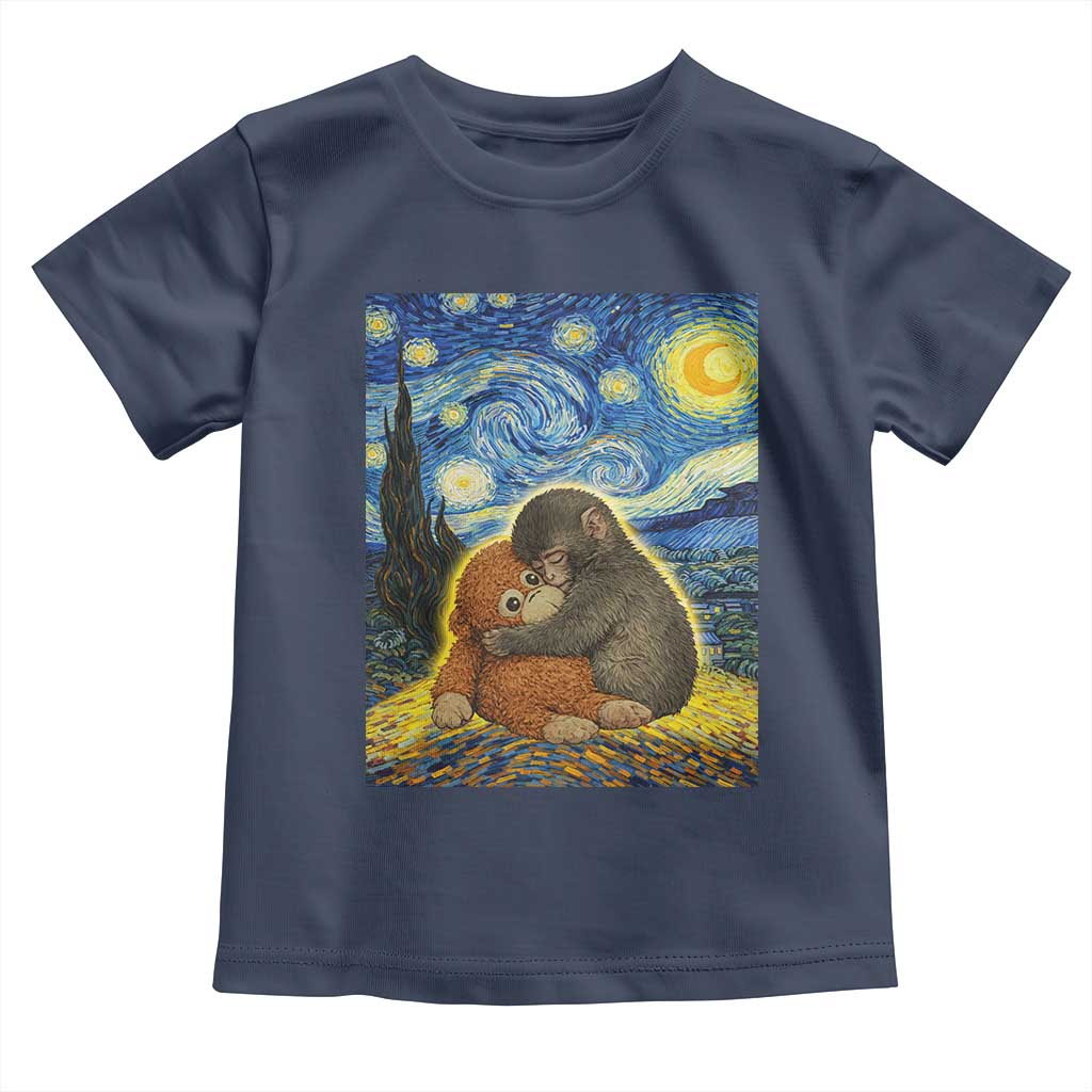 Punch Monkey Starry Night Viral Trend Toddler T Shirt