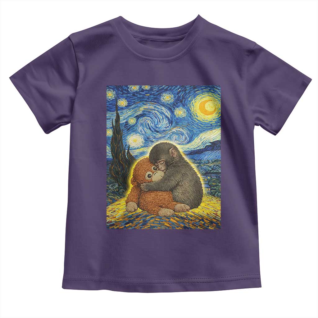 Punch Monkey Starry Night Viral Trend Toddler T Shirt