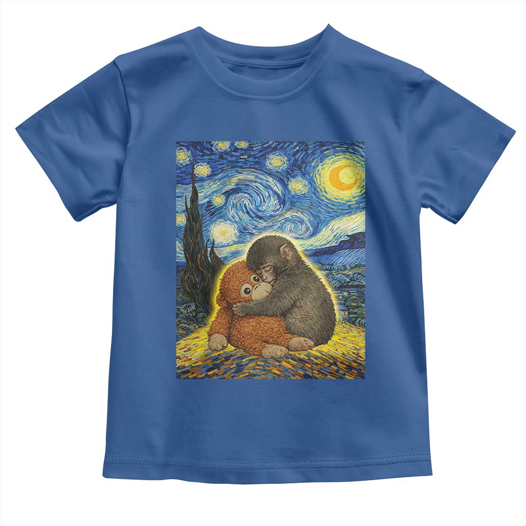 Punch Monkey Starry Night Viral Trend Toddler T Shirt