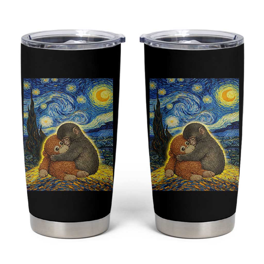 Punch Monkey Starry Night Viral Trend Tumbler Cup