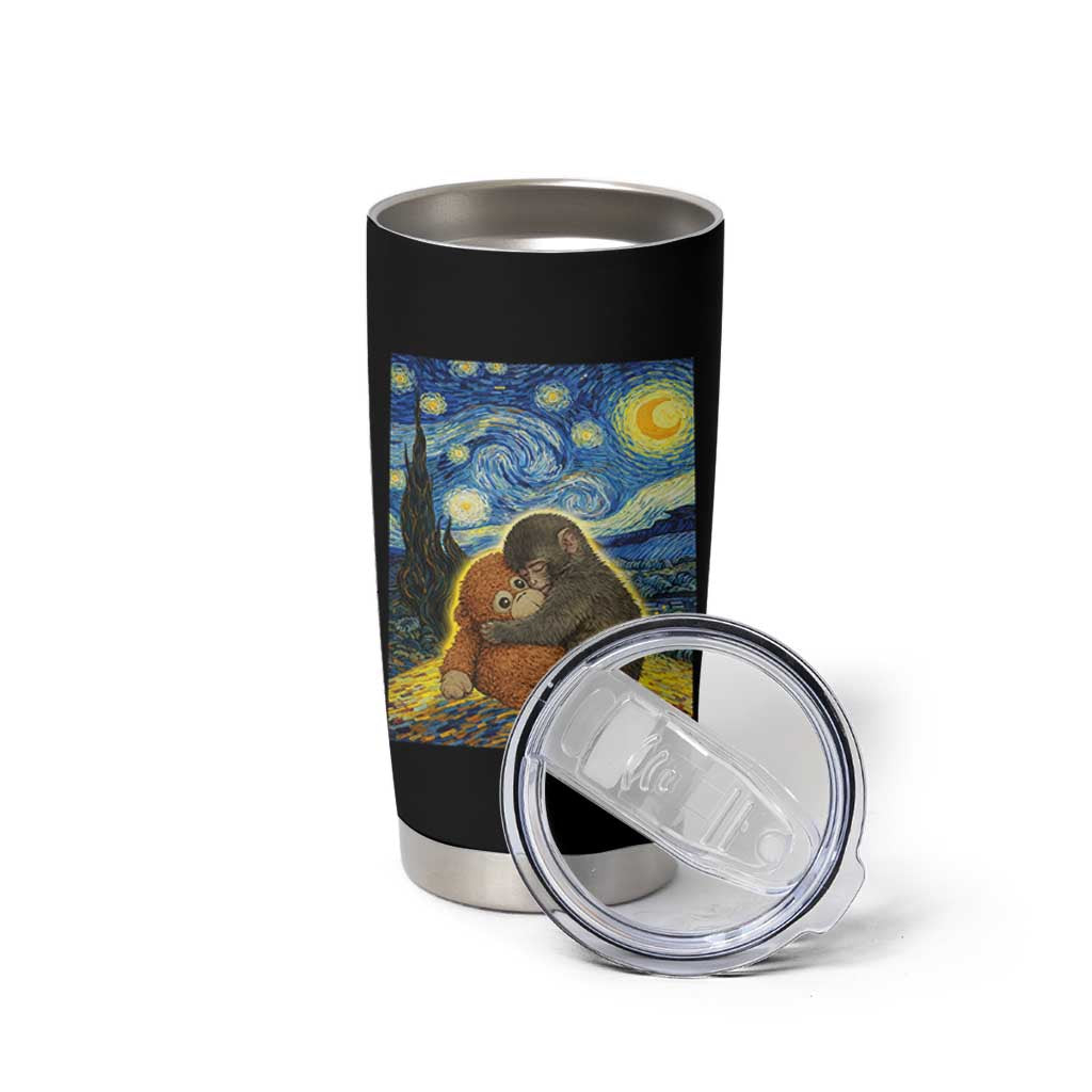 Punch Monkey Starry Night Viral Trend Tumbler Cup