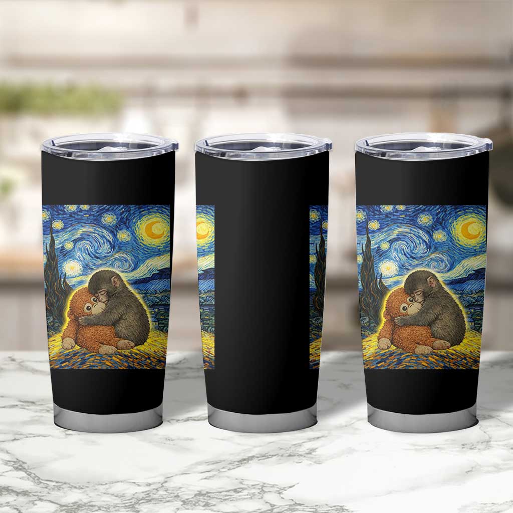 Punch Monkey Starry Night Viral Trend Tumbler Cup
