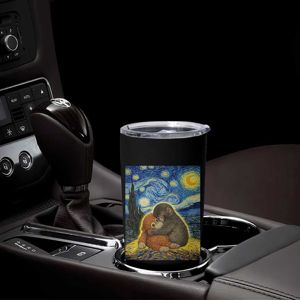 Punch Monkey Starry Night Viral Trend Tumbler Cup
