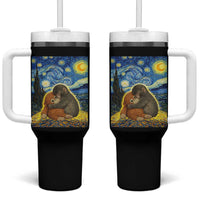 Punch Monkey Starry Night Viral Trend Tumbler With Handle