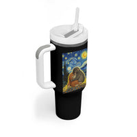 Punch Monkey Starry Night Viral Trend Tumbler With Handle