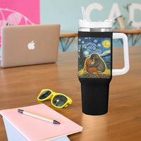 Punch Monkey Starry Night Viral Trend Tumbler With Handle
