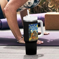 Punch Monkey Starry Night Viral Trend Tumbler With Handle