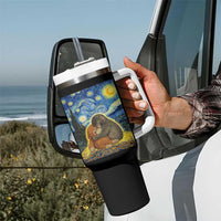 Punch Monkey Starry Night Viral Trend Tumbler With Handle