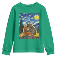 Punch Monkey Starry Night Viral Trend Youth Sweatshirt