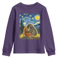 Punch Monkey Starry Night Viral Trend Youth Sweatshirt