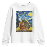 Punch Monkey Starry Night Viral Trend Youth Sweatshirt
