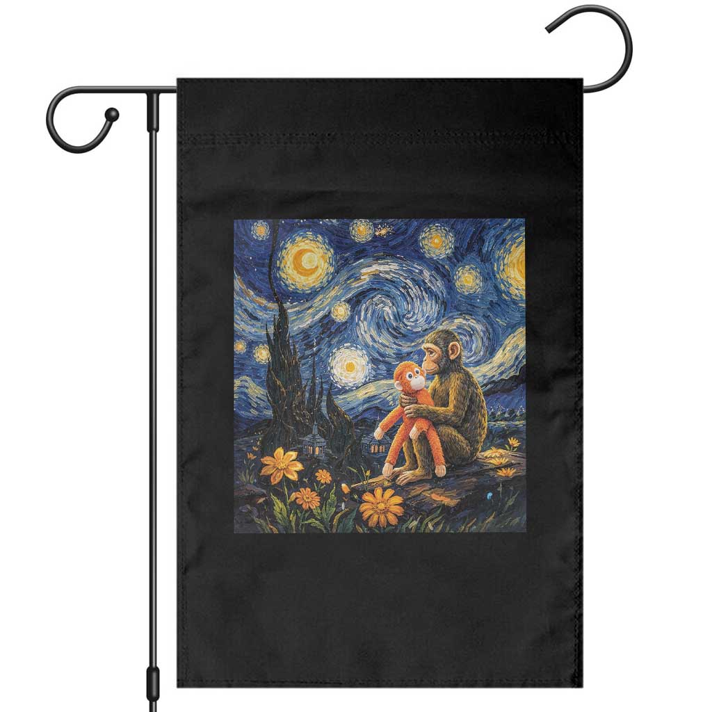 Baby Monkey Punch Starry Night Viral Trend Garden Flag