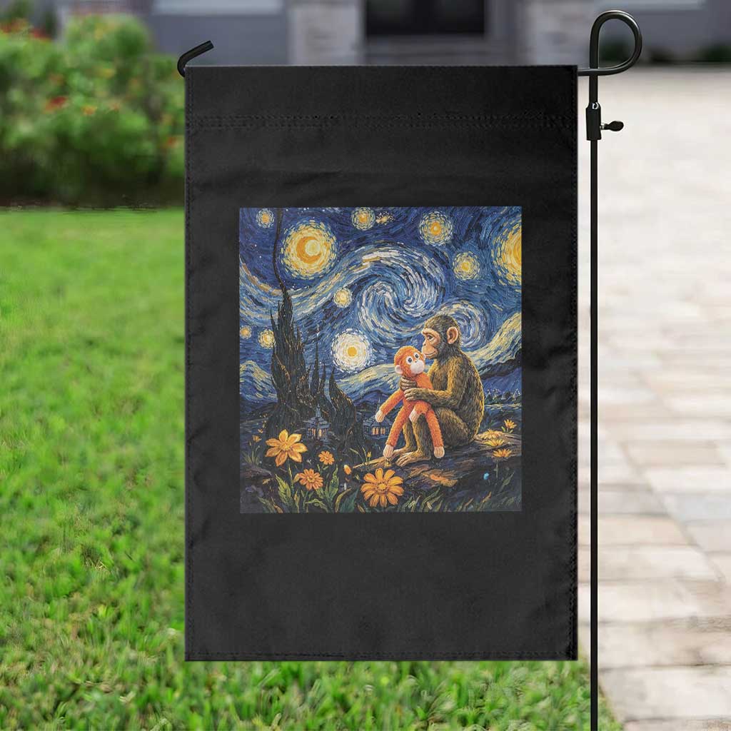 Baby Monkey Punch Starry Night Viral Trend Garden Flag