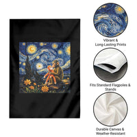 Baby Monkey Punch Starry Night Viral Trend Garden Flag