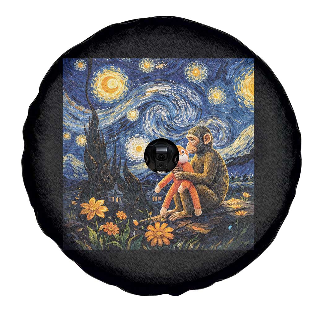 Baby Monkey Punch Starry Night Viral Trend Spare Tire Cover