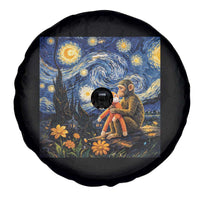 Baby Monkey Punch Starry Night Viral Trend Spare Tire Cover