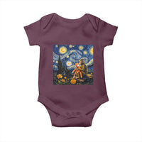 Baby Monkey Punch Starry Night Viral Trend Baby Onesie