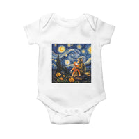 Baby Monkey Punch Starry Night Viral Trend Baby Onesie