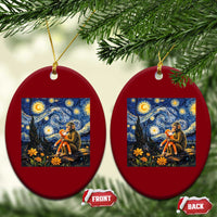 Baby Monkey Punch Starry Night Viral Trend Ceramic Ornament