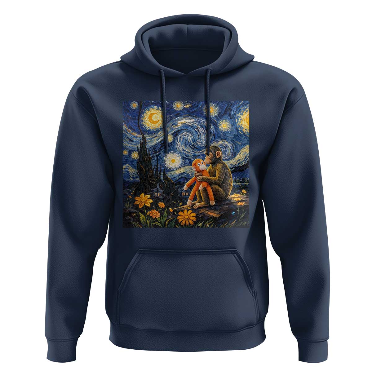 Baby Monkey Punch Starry Night Viral Trend Hoodie