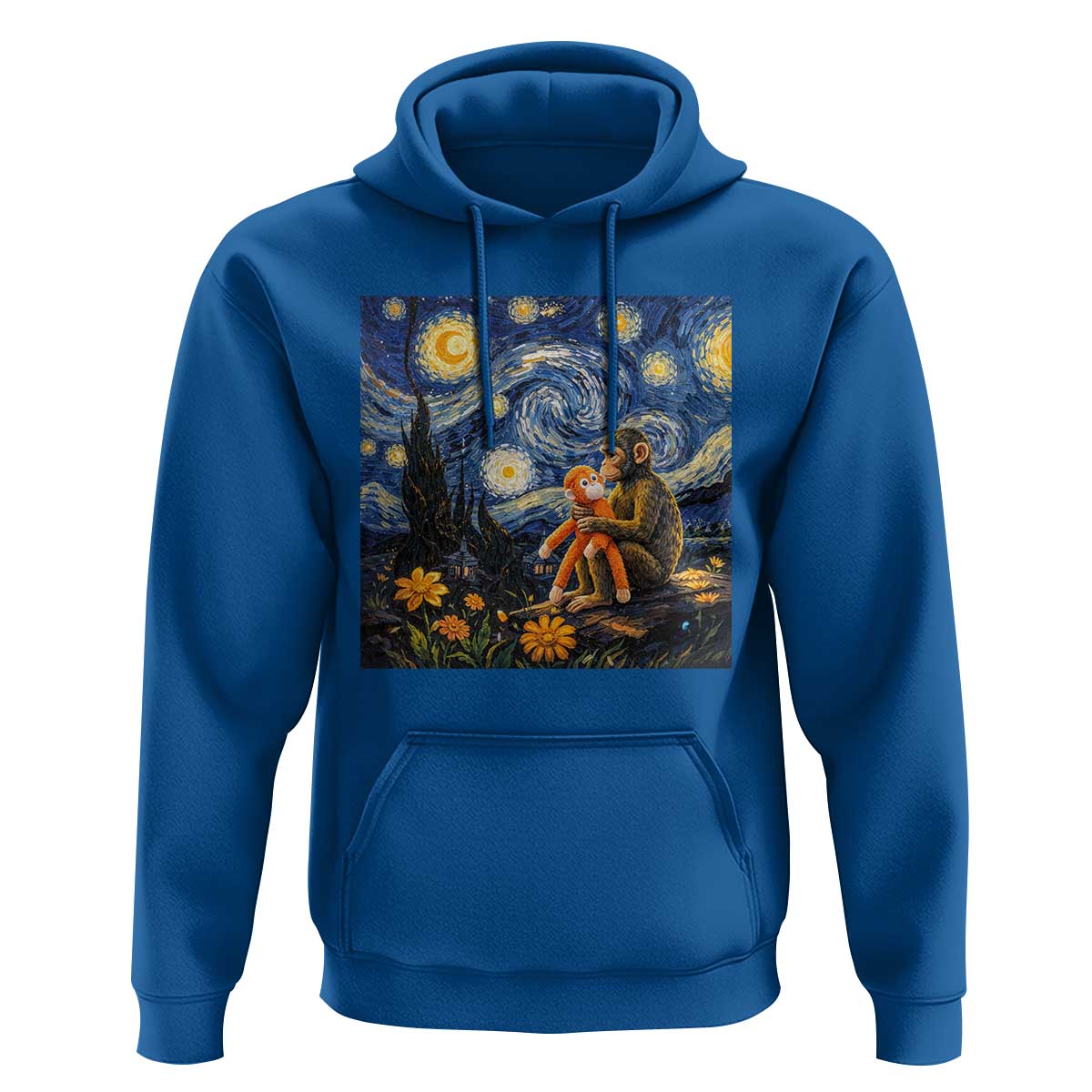 Baby Monkey Punch Starry Night Viral Trend Hoodie