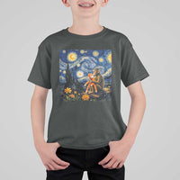 Baby Monkey Punch Starry Night Viral Trend T Shirt For Kid